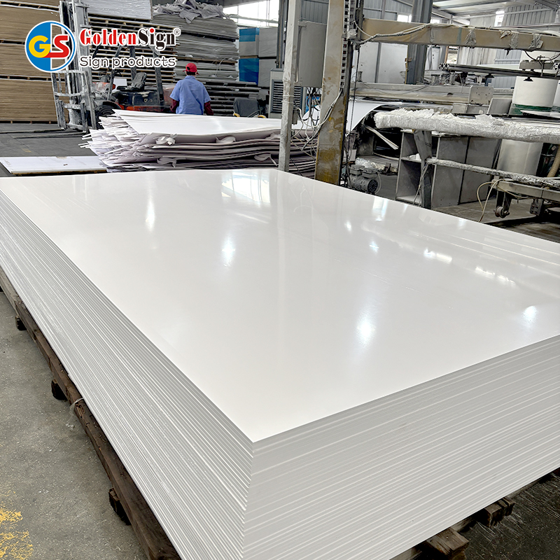 Goldensign White Foam PVC Board για εκτύπωση UV PVC Co-extruded Panel Forex Extrusion