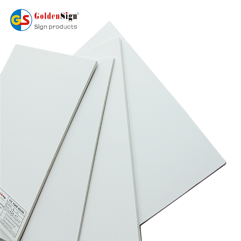 Pasgemaakte Goldensign 3mm 4mm dik swart PVC-stywe vel