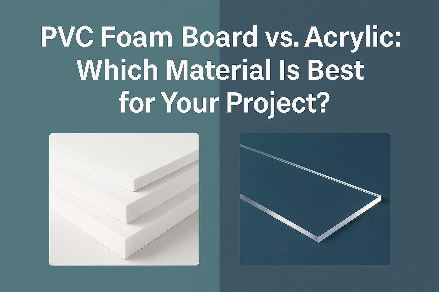 የ PVC Foam Board Vs Acrylic: የትኛው ቁሳቁስ ለፕሮጀክትዎ ትክክል ነው?