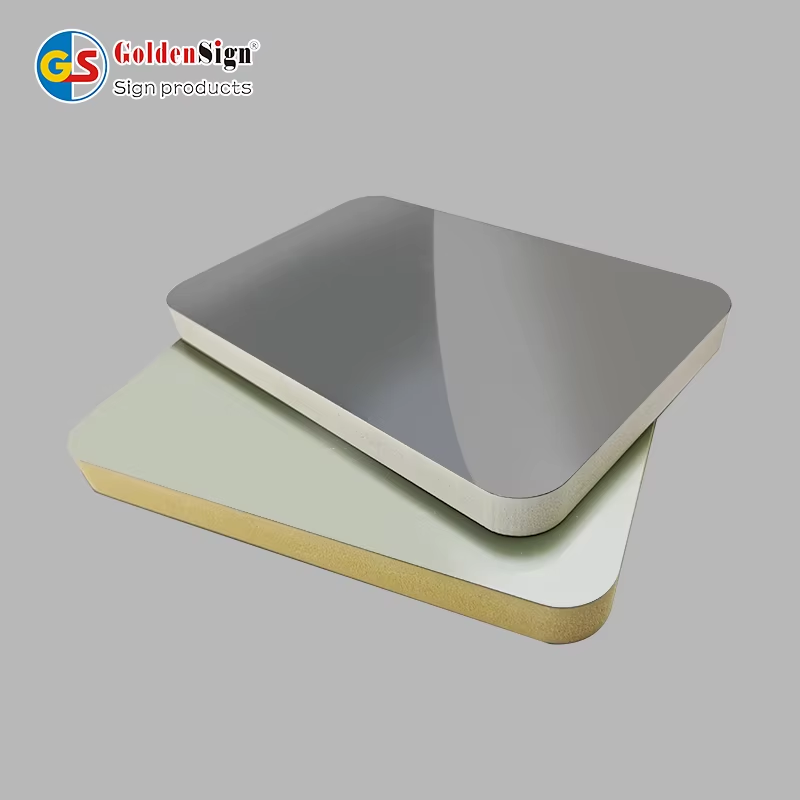 بۆردی فۆمی PVC سپی گۆڵدنساین بۆ چاپکردنی UV PVC Co-extruded Panel Forex Extrusion